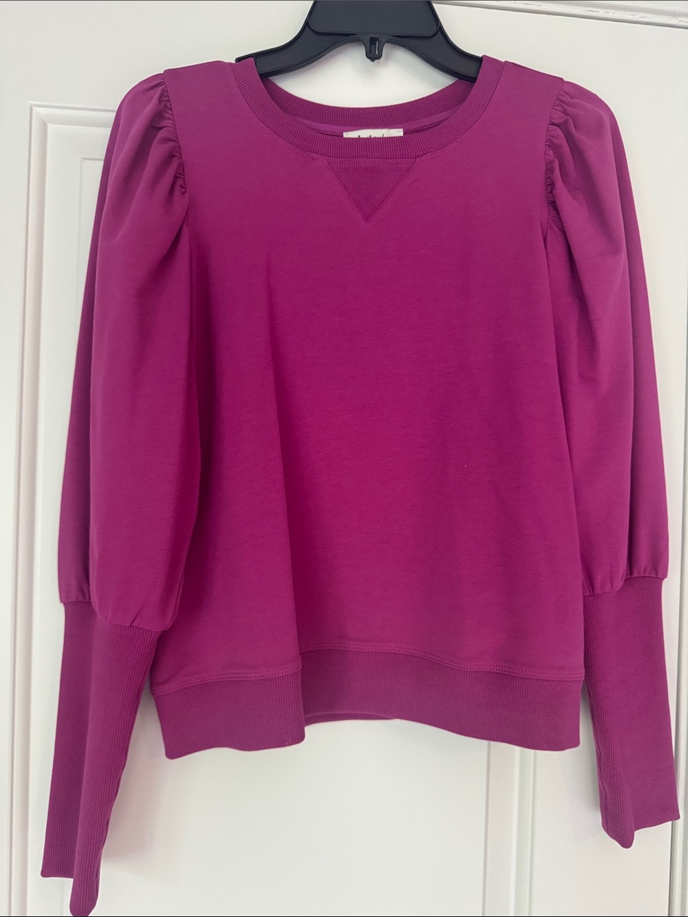 Another Love Magenta Puff Sleeve Shirt